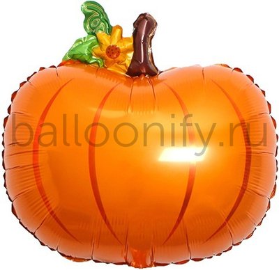 Шар (22''/56 см) Фигура, Тыква, Оранжевый, 1 шт.