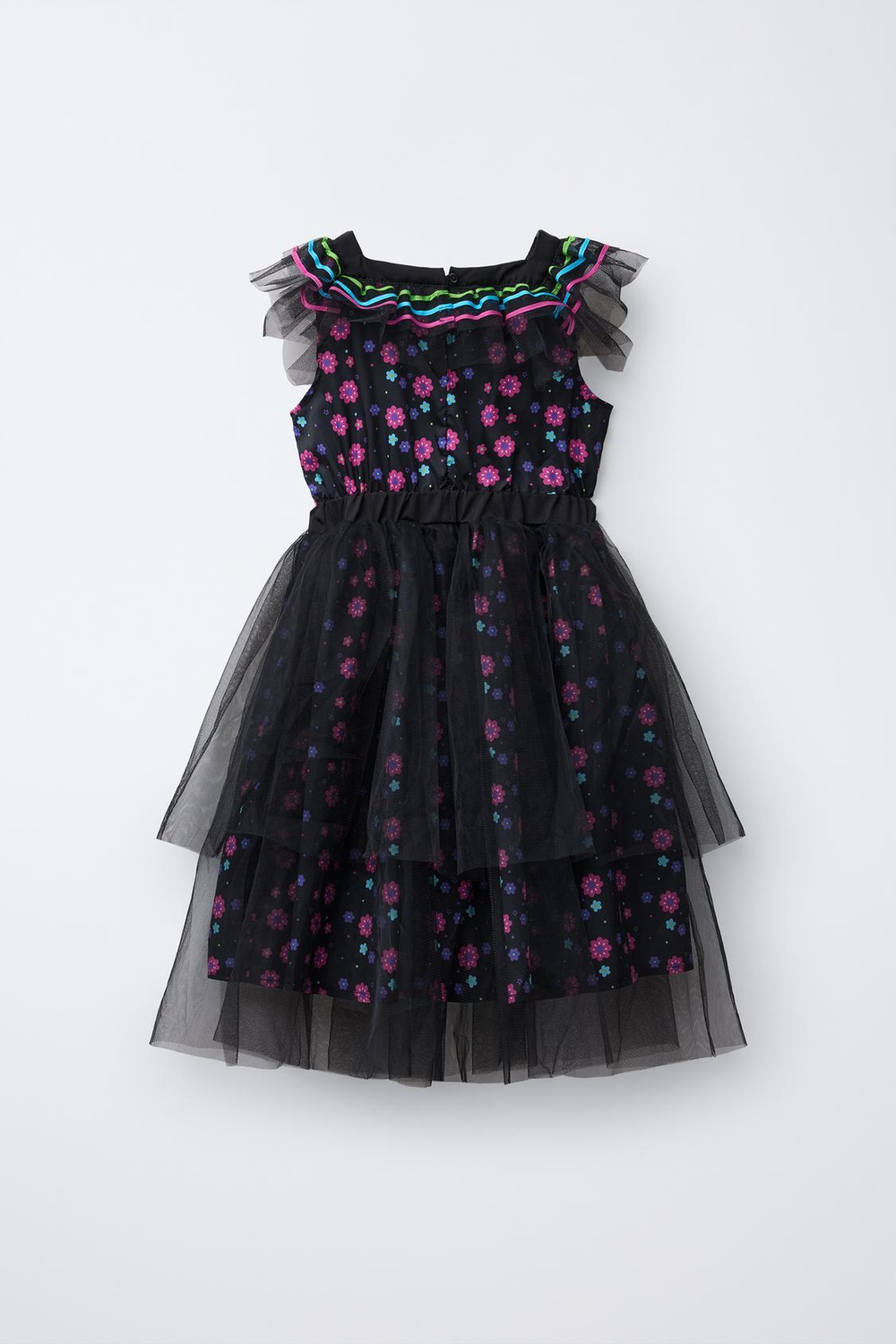 ZARA ПЛАТЬЕ С ЦВЕТАМИ, РАЗНОЦВЕТНЫЙ