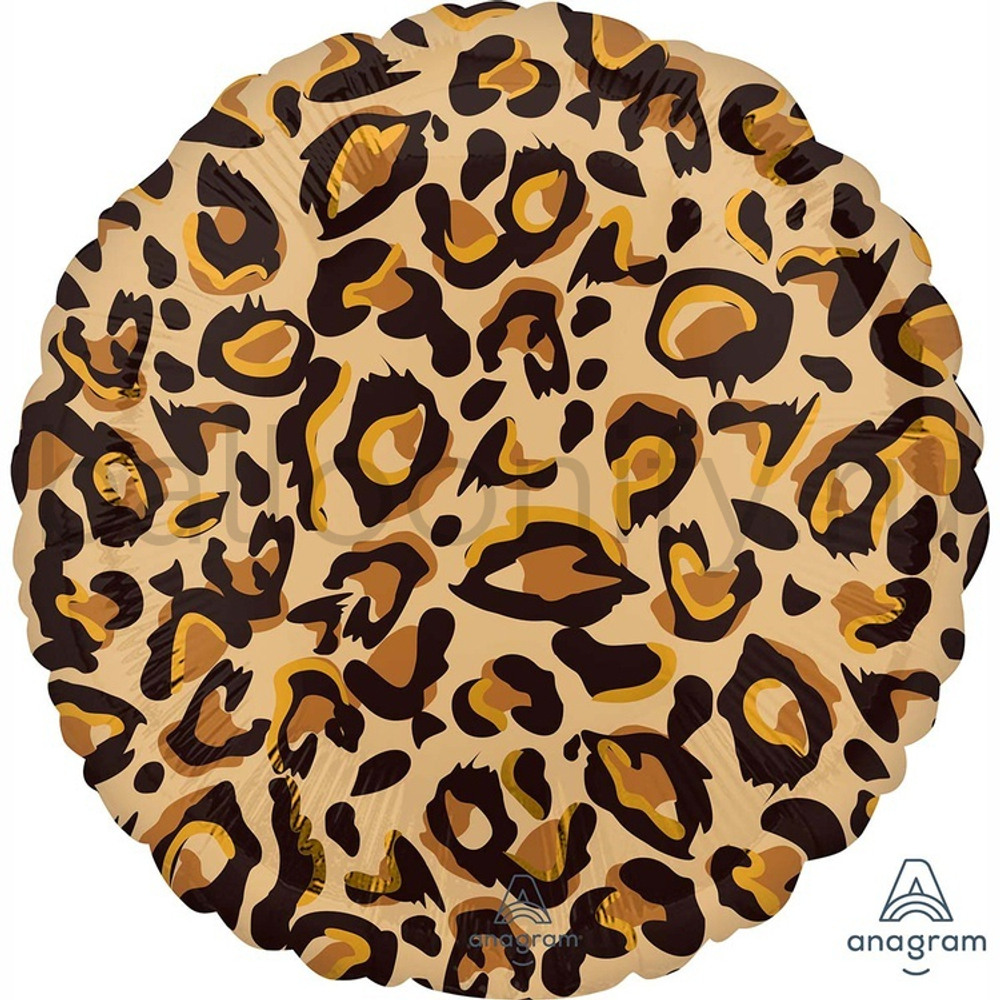Фольгированная фигура, круг 18"/46СМ Леопард Сафари