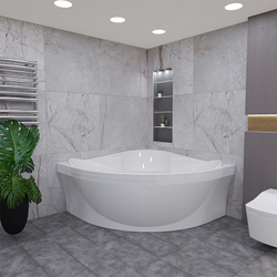 Акриловая ванна Radomir (Радомир) Филадельфия 168х168, с каркасом