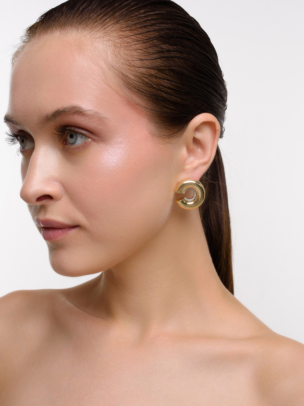 Серьги "C Shine mini" Gold