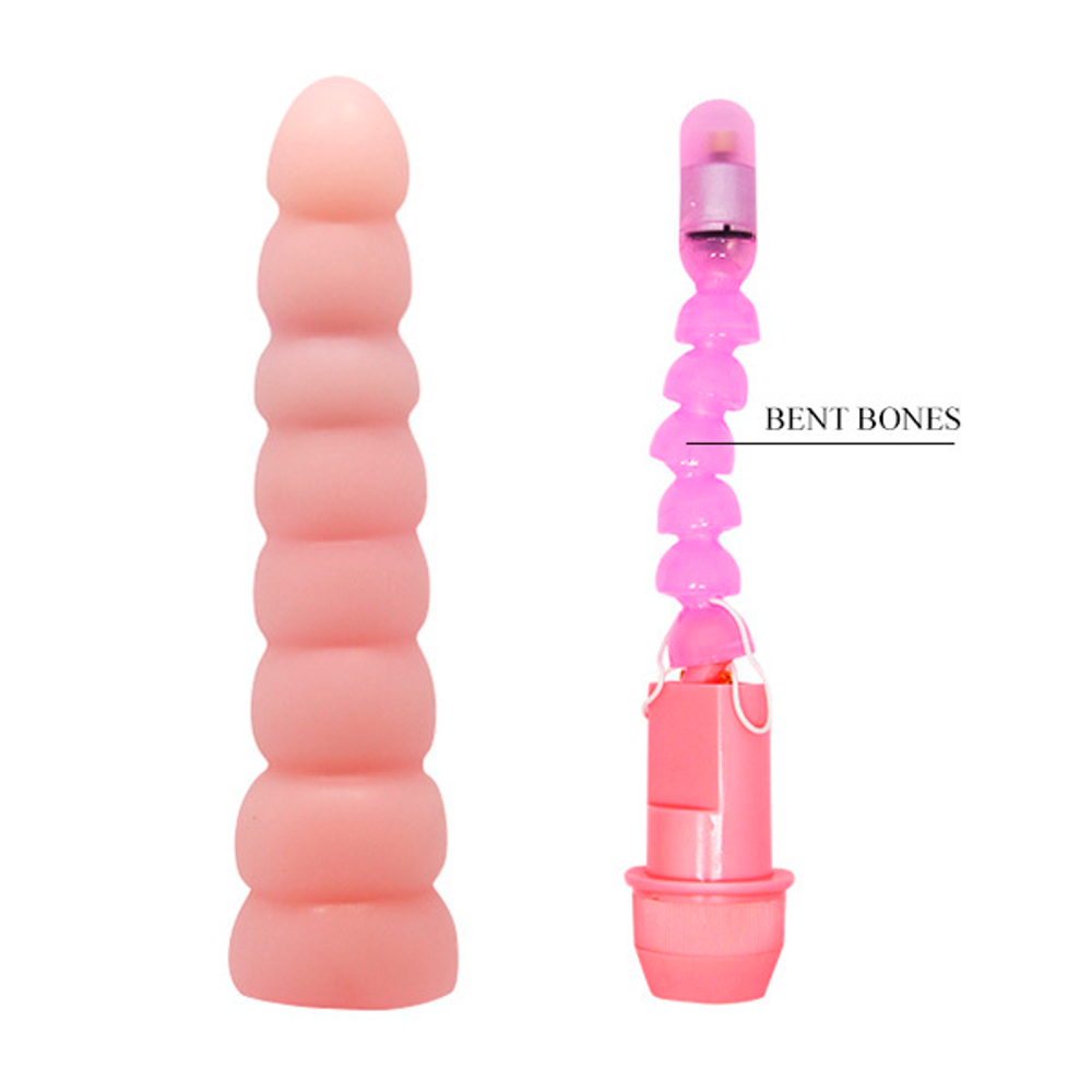 Гнущийся вибратор 19см с хребтом Baile BW-007102G