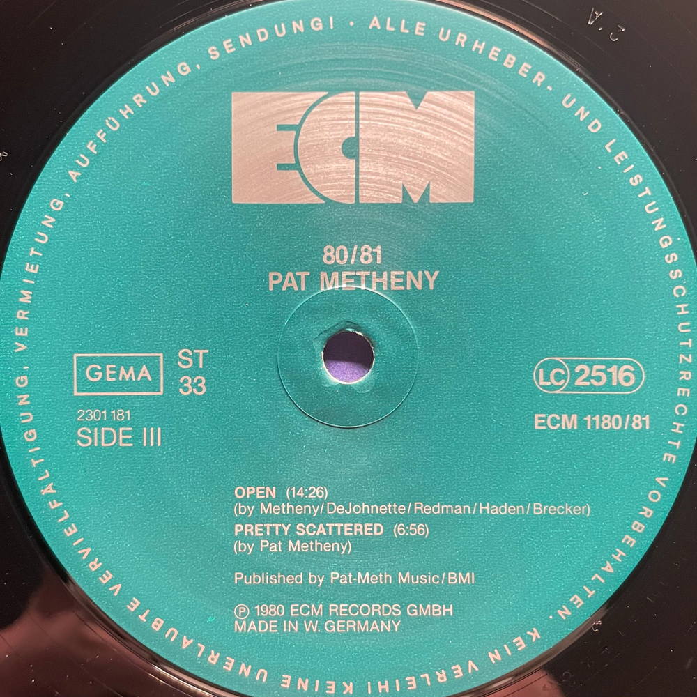 Pat Metheny, Charlie Haden, Jack DeJohnette, Dewey Redman, Mike Brecker ‎– 80/81 2LP (Германия 1981г.) ECM
