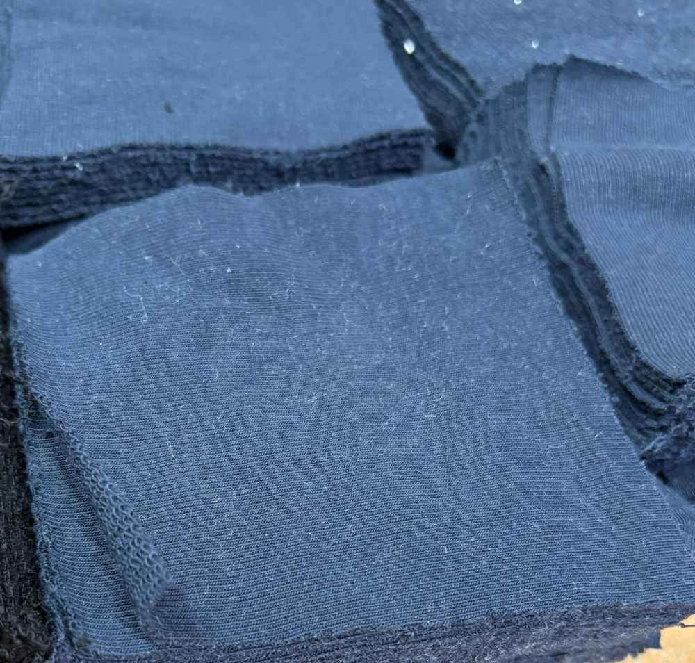 Для рукоделия / ткань футер петля /100% Хб/синий