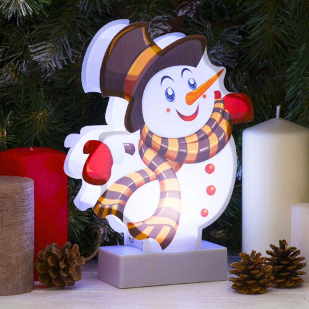 Светодиодная новогодняя фигура ЭРА EGNDS-08 Снеговичок 1 LED