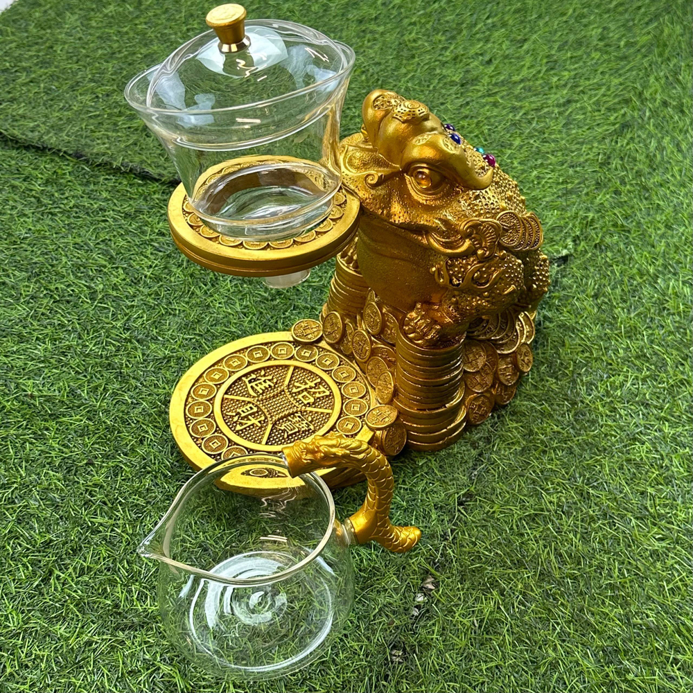 Чайник-заварник (золотая жаба)