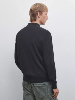 Massimo Dutti Стеганый бомбер, черный