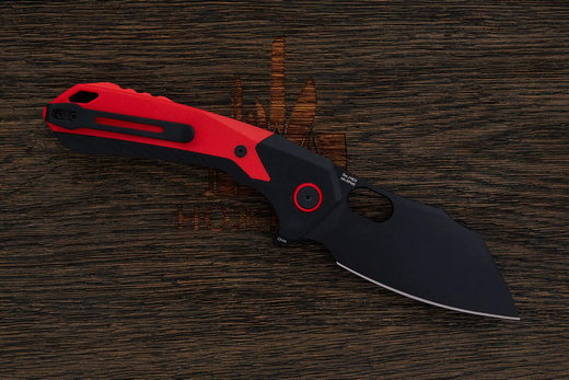 Нож складной CJRB Caldera, клинок 90мм, сталь AR-RPM9, рукоять G10 красный
