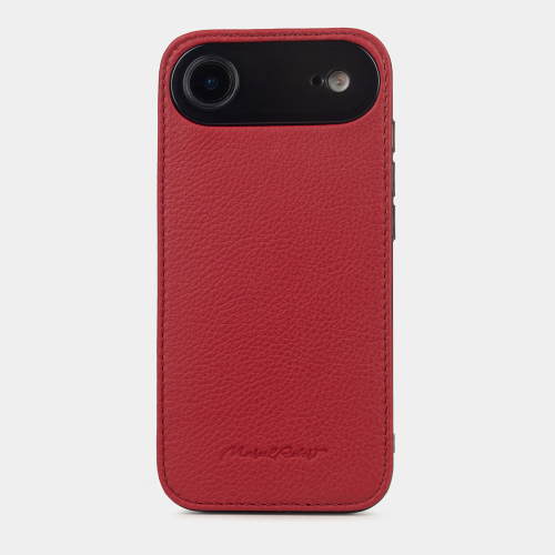 Чехол-накладка для iPhone 17 Air - кожа теленка, красный