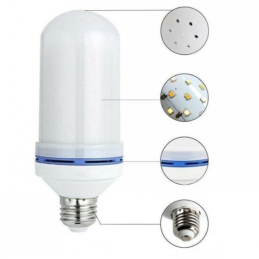 Светодиодная лампа с эффектом живого пламени высокой детализации