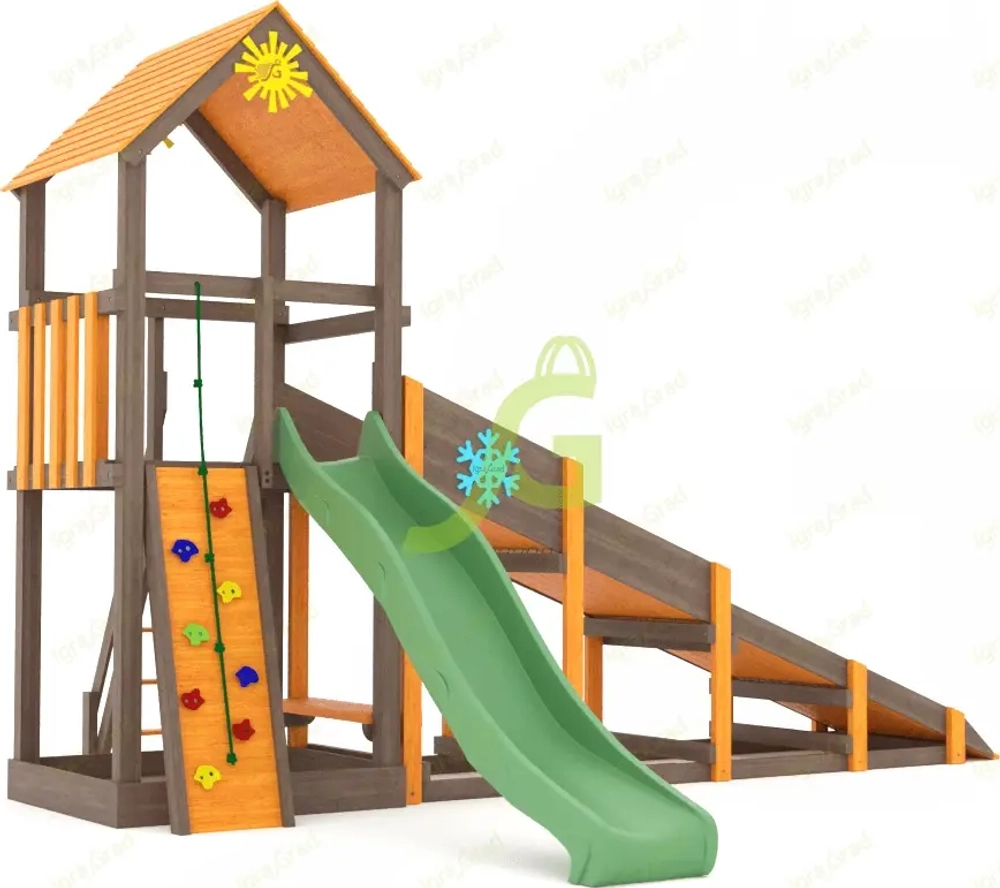 Всесезонная площадка IgraGrad С Tower со скалодромом SF2