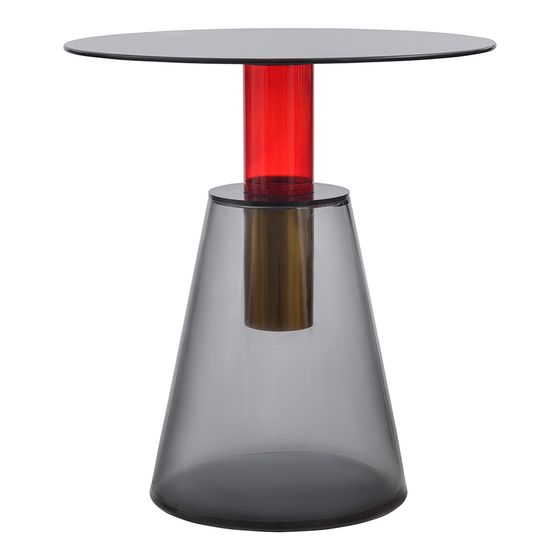 Журнальный столик Amalie, Ø60х65 см, серый/красный
