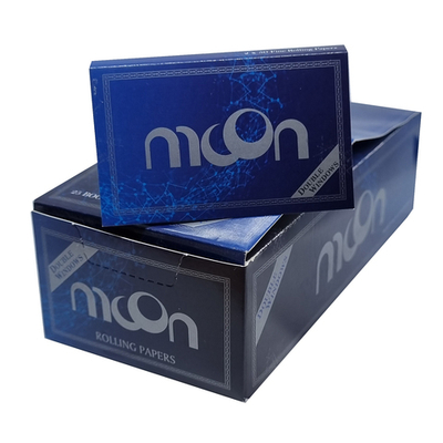 Бумага для сигарет блок "Moon" Дабл Блэк Бличед Райс 14г/м 100л*25шт.