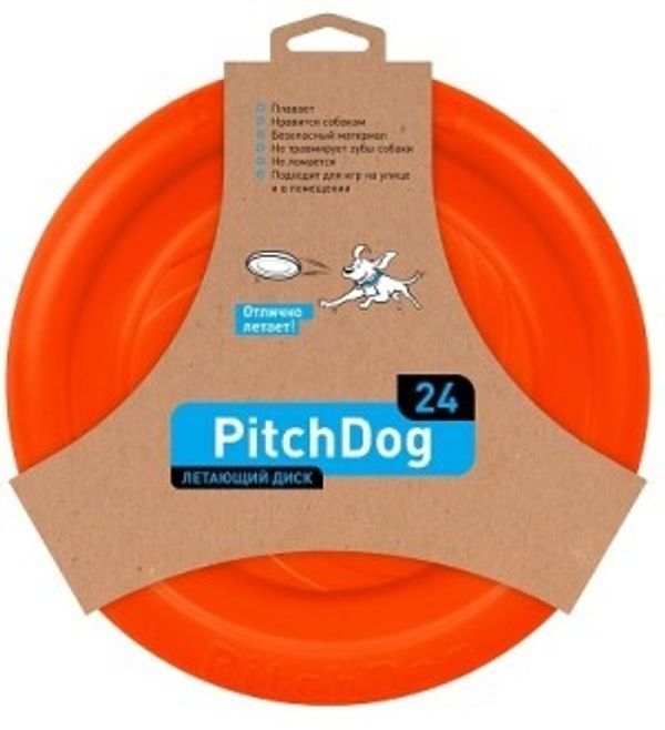 Летающий диск PitchDog оранжевый