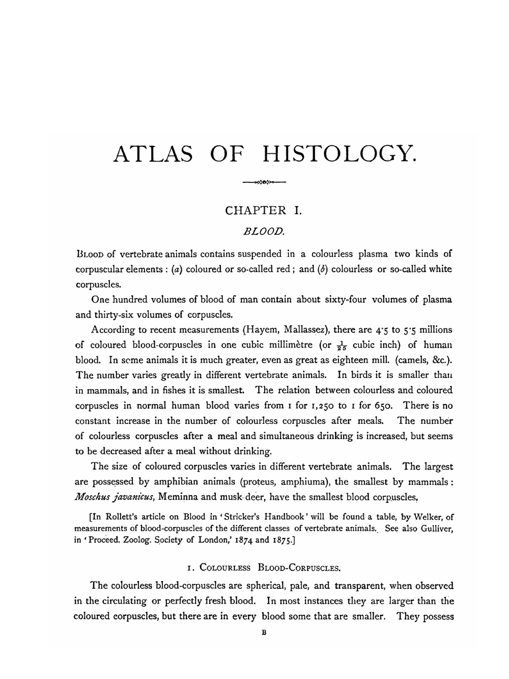 Atlas of histology | E. Klein