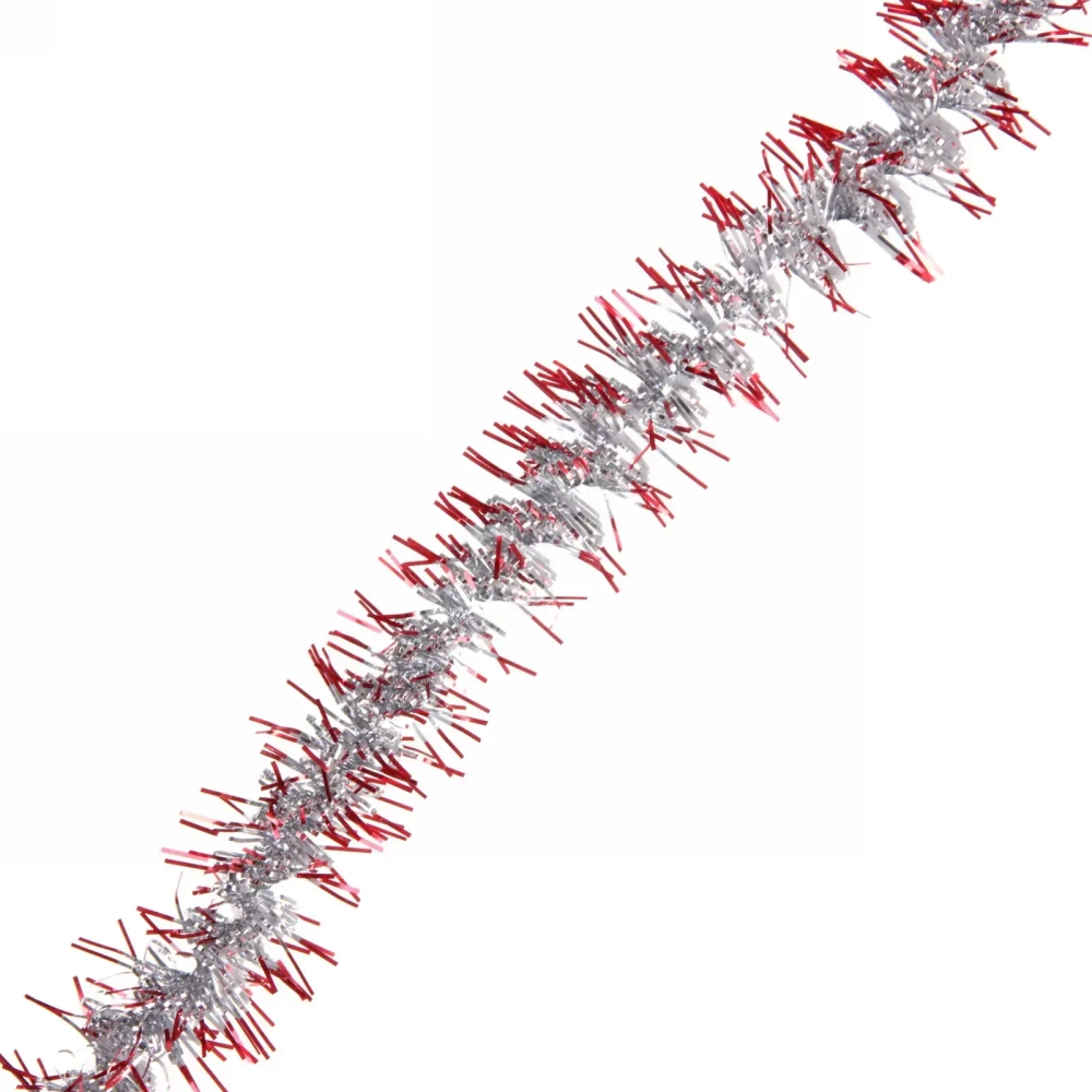 Мишура 2м, фонарик 5 см, красный