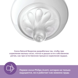 Бутылочка Philips Avent Natural 1+мес голуб 260мл SCY903/21