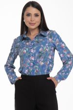 Рубашка Жаклин (тюльпаны, блу) Diolche