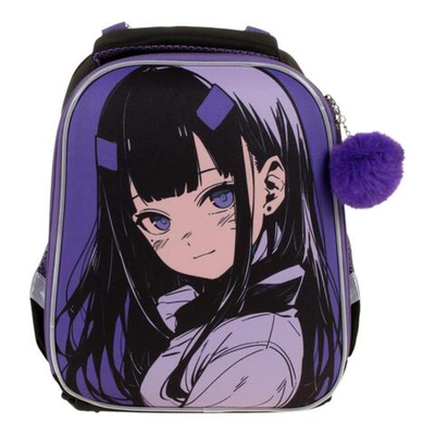 Ранец с одним отделением на молнии 35x26x13см сиреневый "Аниме" (Академия Групп)