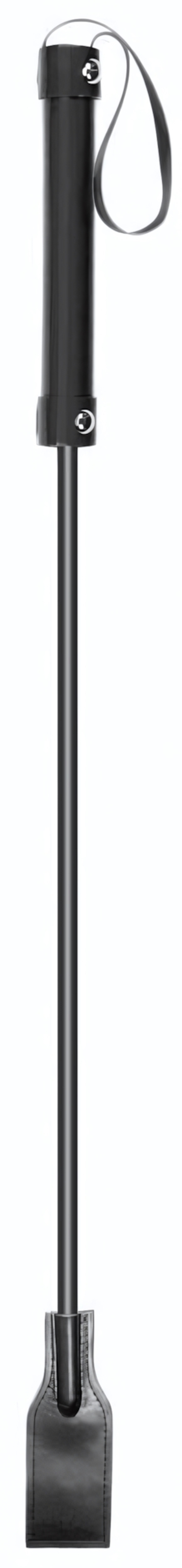 Чёрный стек Square Crop с прямоугольным шлепком - 66 см. (Цвет: черный)