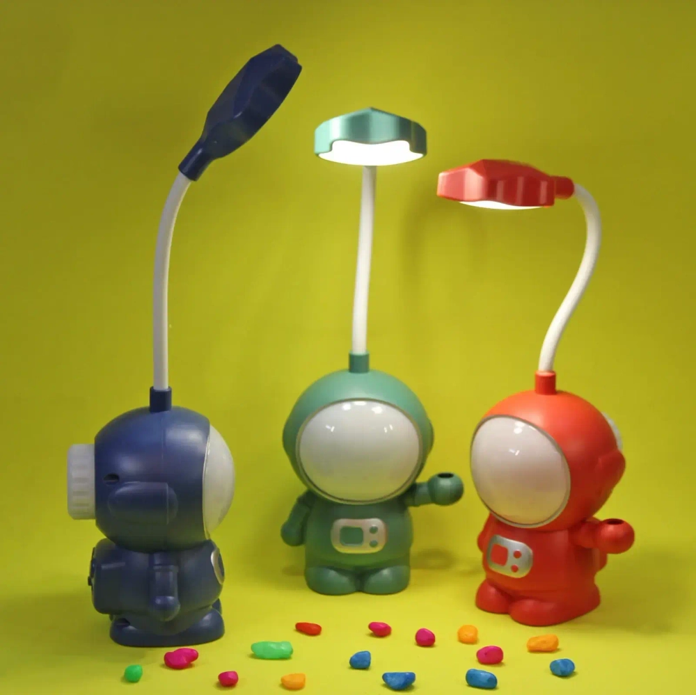 Светильник настольный «Cosmo-Привет с другой планеты» LED 21*9*7см USB 5v 3w, Красный