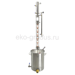 Колпачковая колонна с узлом по жидкости