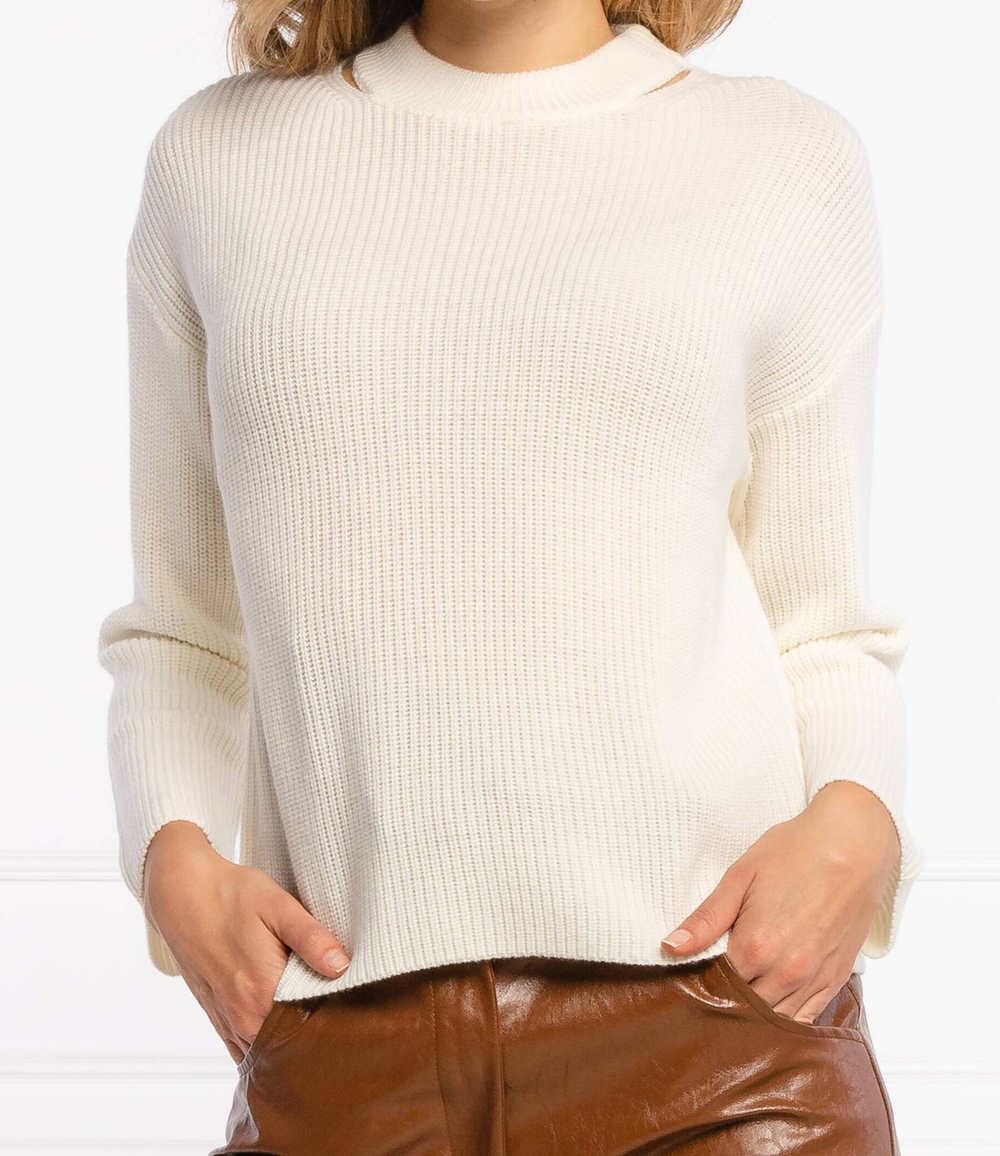 Хлопковый свитер vaniglia Marella SPORT - кремовый(33660219)