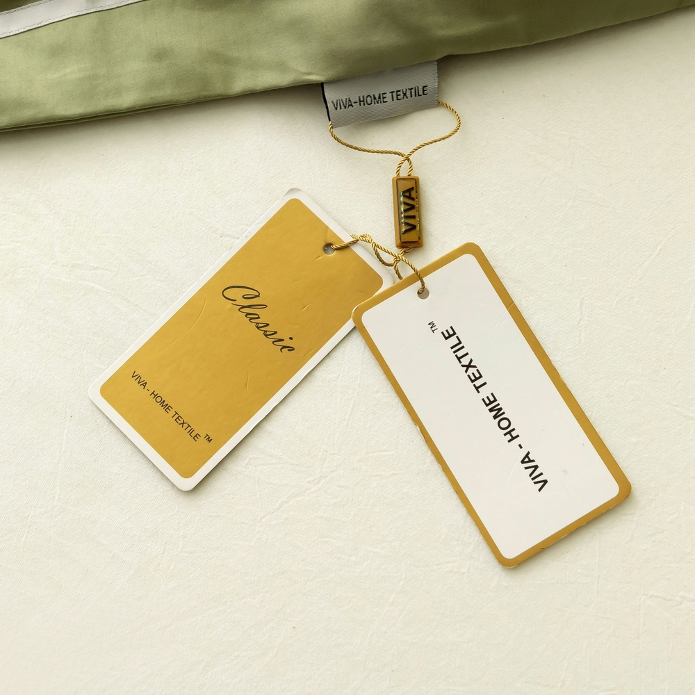 Комплект постельного белья Однотонный Сатин Премиум широкий кант OCPK029