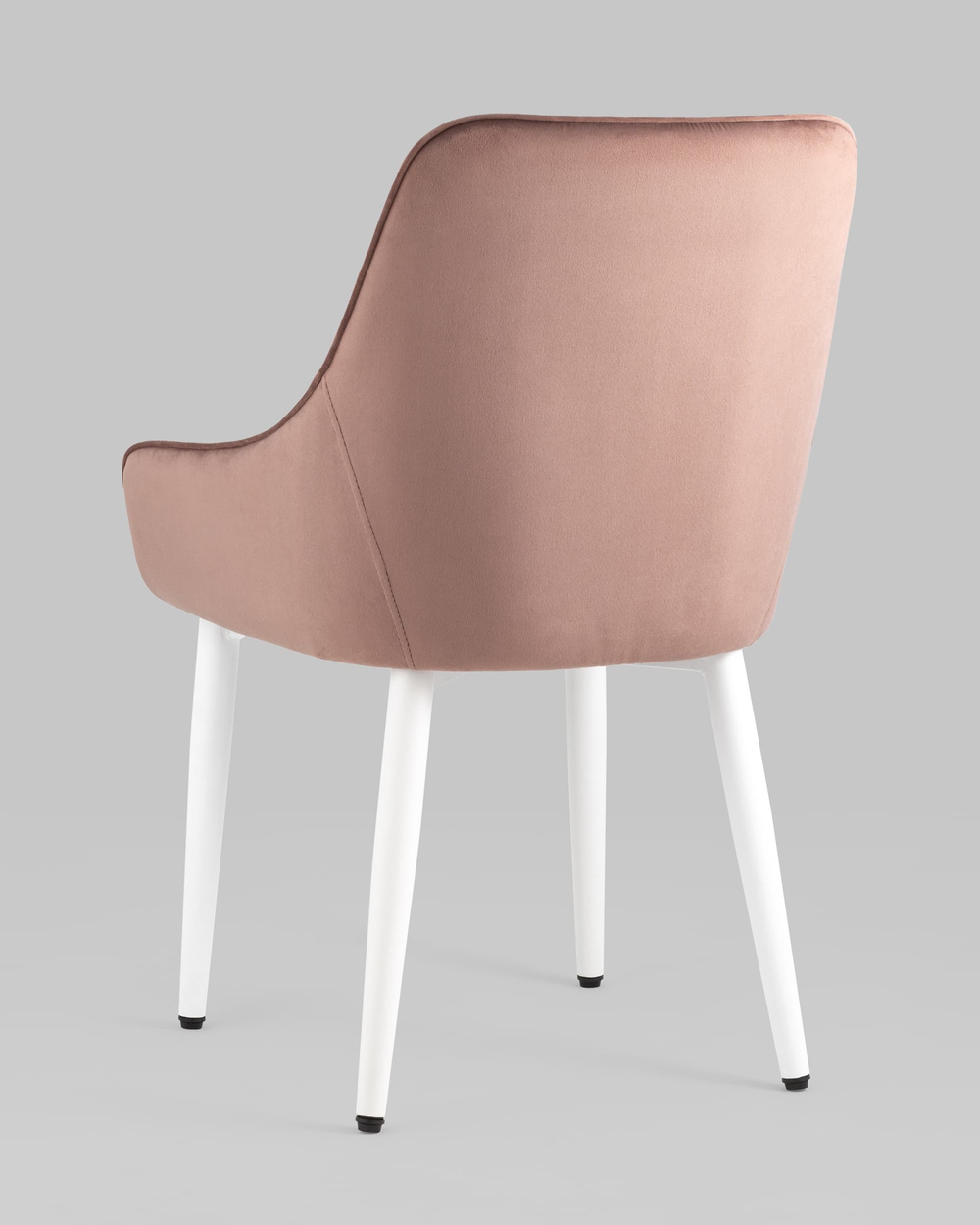 Стул Диана велюр пыльно-розовый ножки белые 4 шт