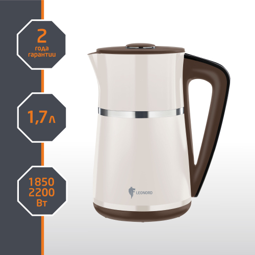 Чайник электрический LEONORD LE-1512 бежевый (106189)