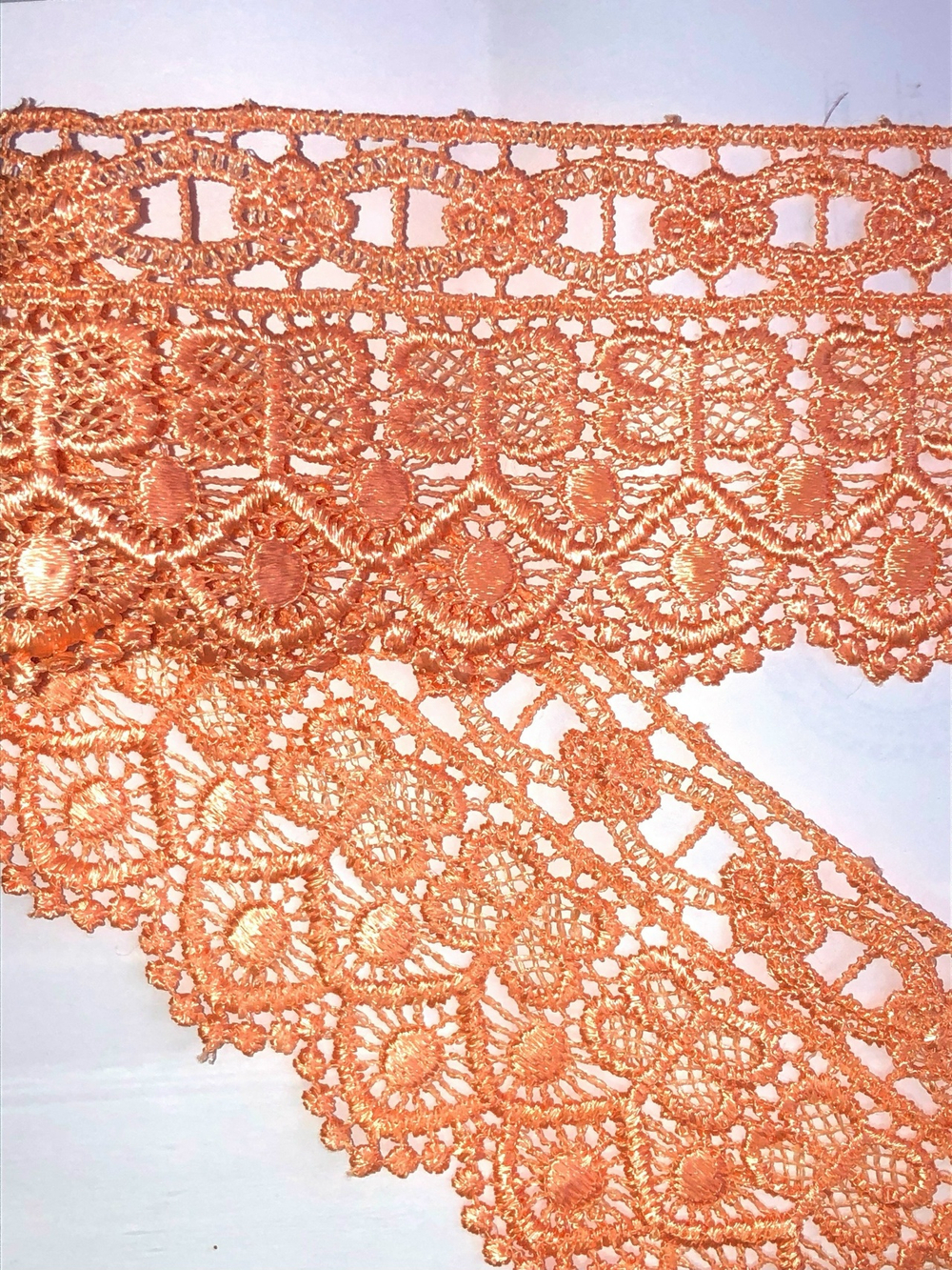 Кружево, гипюр 75мм, морская волна