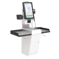 POScenter SCO-K210 Fly_V2 (21.5”, J4125, 8Gb, SSD128Gb, 2D сканер, Светофор, З цвета, полка для ПИН-пад, полка для ККТ, стойка тумба с полками для покупок, держатель пакетов)