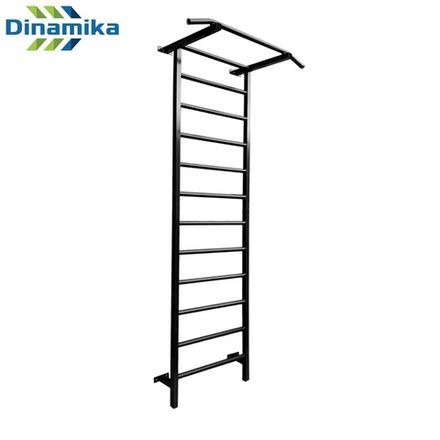 Стенка шведская металлическая с турником 2400х790 мм (цвет черный)