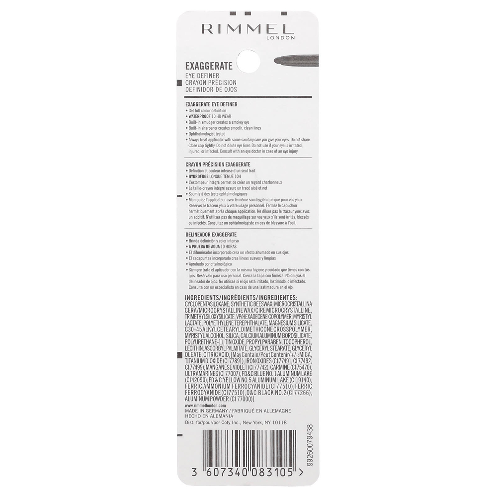 Rimmel London, Exuggerate, подводка для глаз, оттенок 230 Deep Ocean, 0,28 г (0,009 унции)