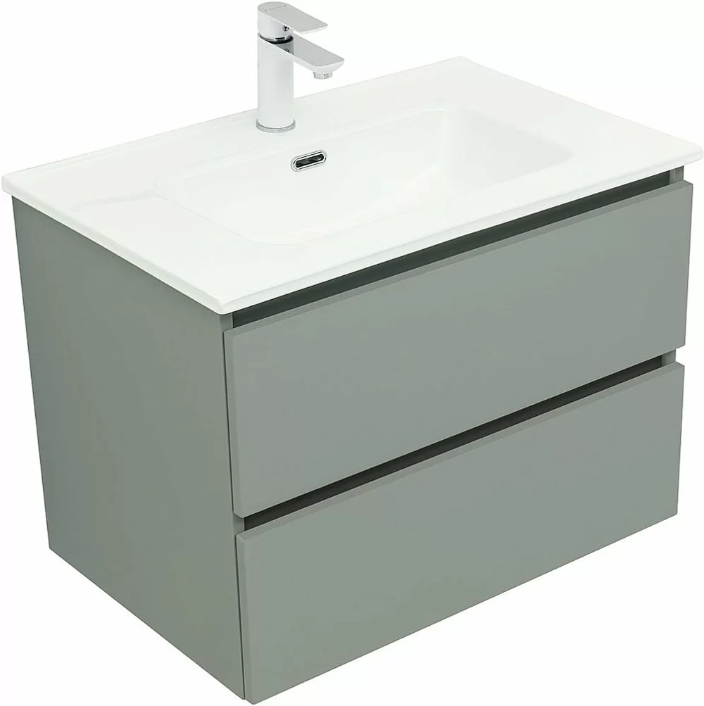Тумба с раковиной Aquanet Вега 2.0 337960/330430 70 мисти грин