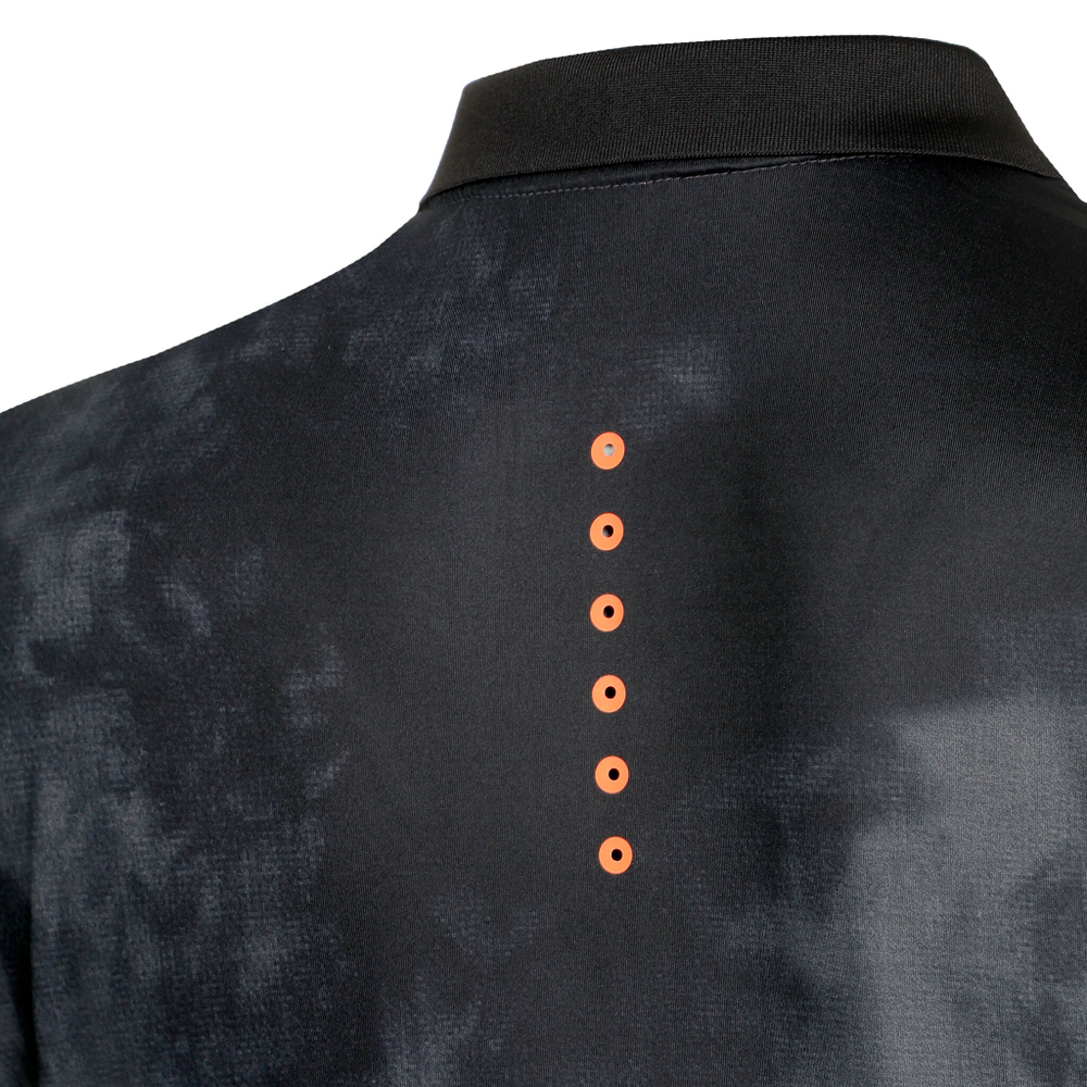 Мужское теннисное поло Bullpadel Molla Polo Men - Black, Orange
