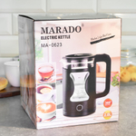 Чайник электрический 2л пластик/стекло (белый), MA-0623WH