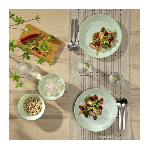 ОФТАСТ OFTAST Тарелка 25 см, светло-зеленая