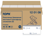 Полотенца бумажные листовые Торк Стандарт H3 120108, ZZ-сложение, 1-слойные, белые, 250 листов, 20 пачек в коробке