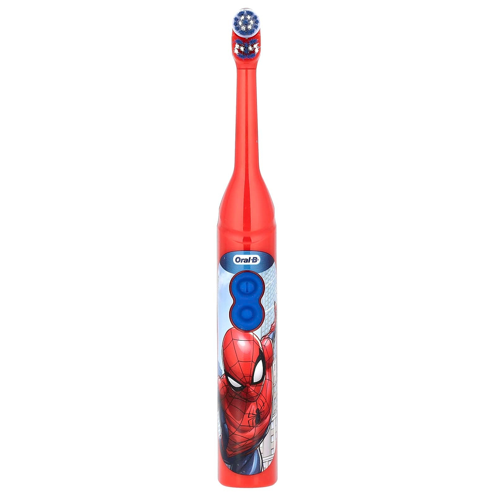 Oral-B, Зубная щетка на батарейках, мягкая, для 3+ лет, с изображением человека-паука, 1 зубная щетка