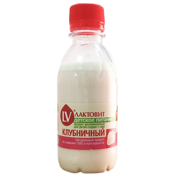 Пробиотик. Лактовит Клубничный (термостатный) (с 1 года). Бутылочка 200 мл.