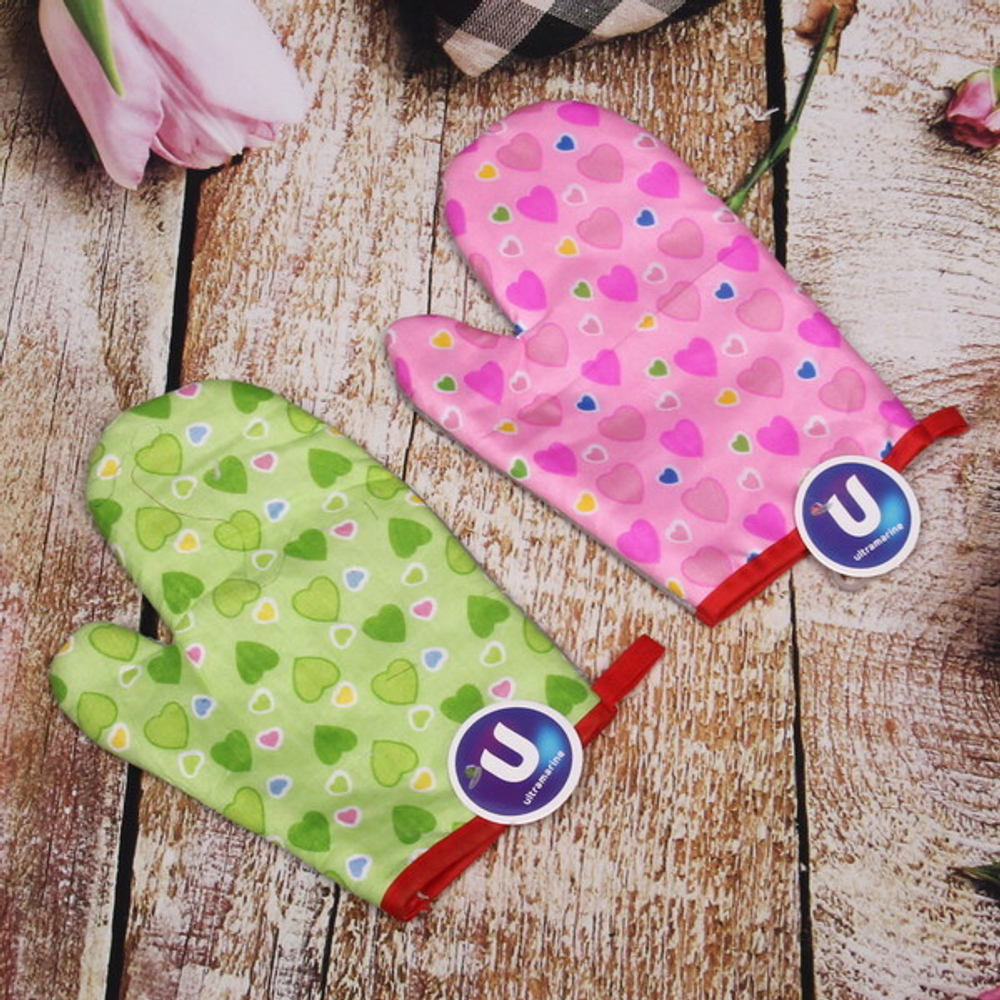 Прихватка-варежка 25*17см «Love» микс 4 цвета