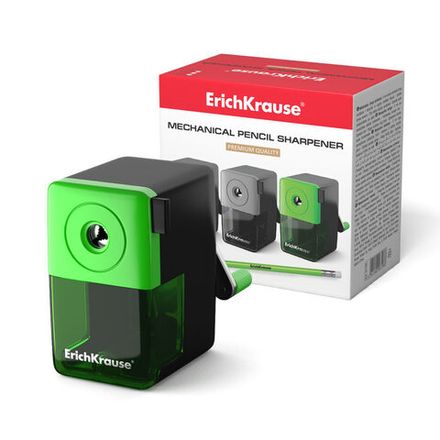 Точилка механическая Er.Krause, пласт. корпус, со струбциной, ассорти, инд. упак., 1шт.