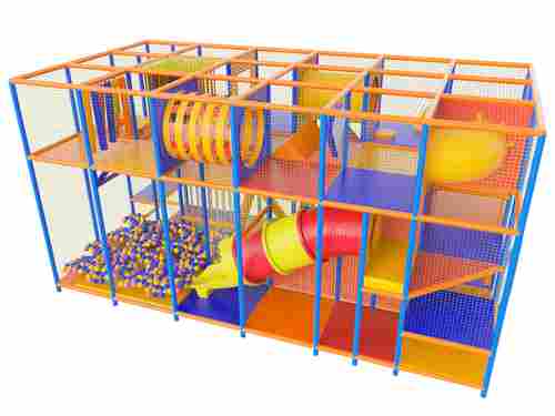 Детский уличный игровой лабиринт с крышей «Мандарин» 7,38×3,69×4,6 м