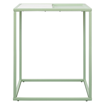 Столик кофейный Bergenson Bjorn Mayen, 45х45 см, белый/зеленый