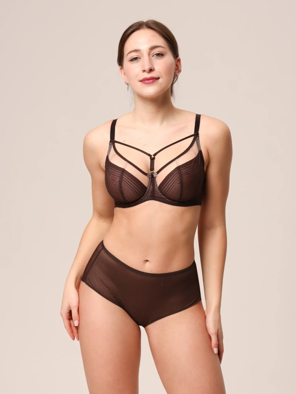 Бюстгальтер Zebra мягкая чаша на каркасах (шоколад)