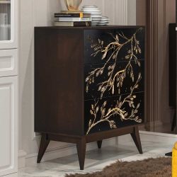 Ручка мебельная скоба Oliva Branch (Олива Бранч) левая Амбер