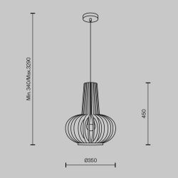Светильник подвесной Maytoni Roots MOD193PL-01W
