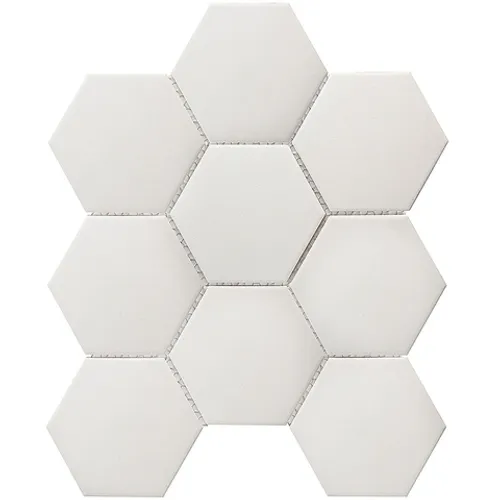 Керамическая мозаика Hexagon big White Antislip