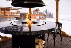 Дровяной гриль-стол Elbrus Grill Гималаи PRO 1000 (диаметр стола 1620 мм)
